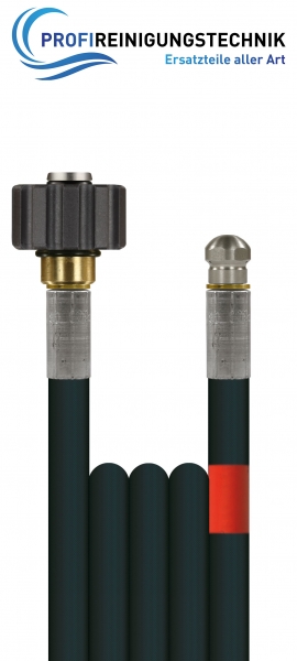 Rohrreinigungsleitung "Polya" mit Düse / Schlauch aus Kunststoff mit einer Gewebeeinlage / Nennweite 5 / 120 Bar / 20 °C / Handverschraubung - M22 : 1/8"
